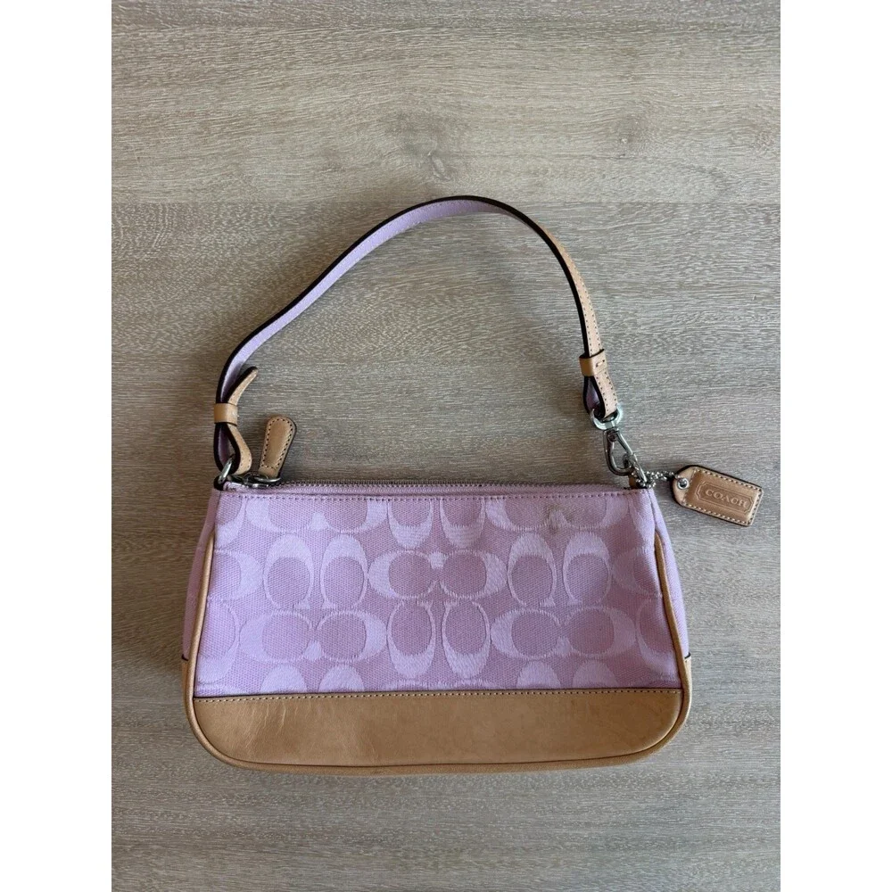 Coach Y2K Vintage 6094 Baby Pink Signature Demi Shoulder Bag 